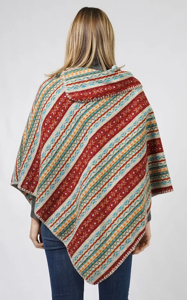 EPC10801 ETHNIC PATTERN PONCHO