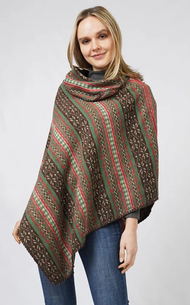 EPC10801 ETHNIC PATTERN PONCHO