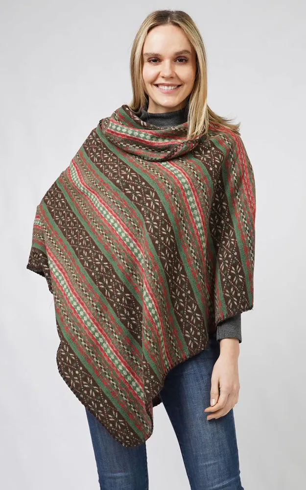 EPC10801 ETHNIC PATTERN PONCHO