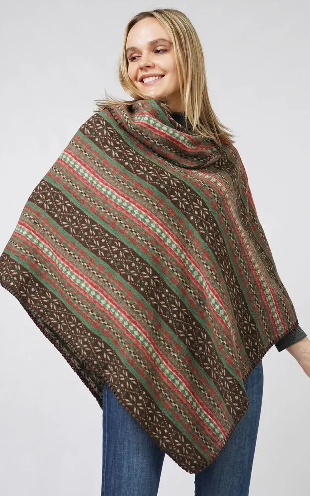 EPC10801 ETHNIC PATTERN PONCHO