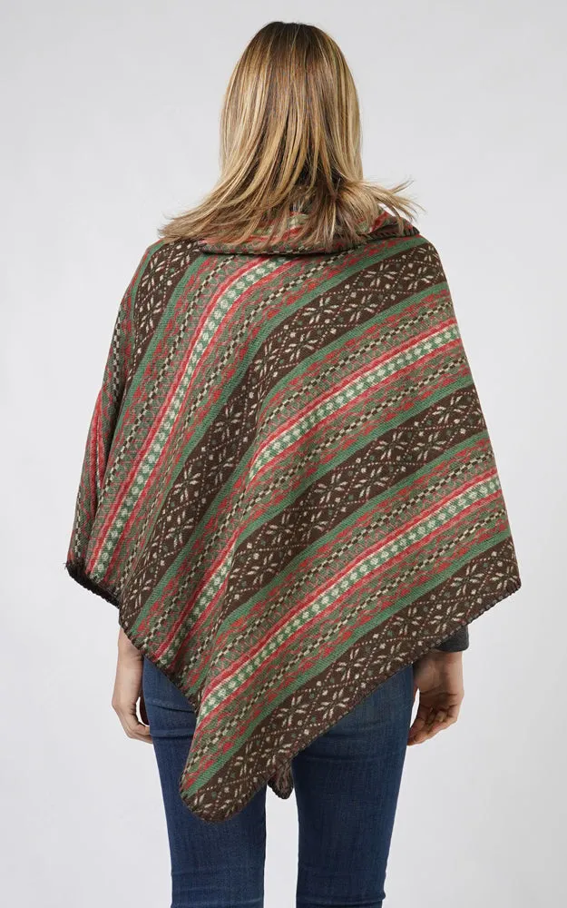 EPC10801 ETHNIC PATTERN PONCHO