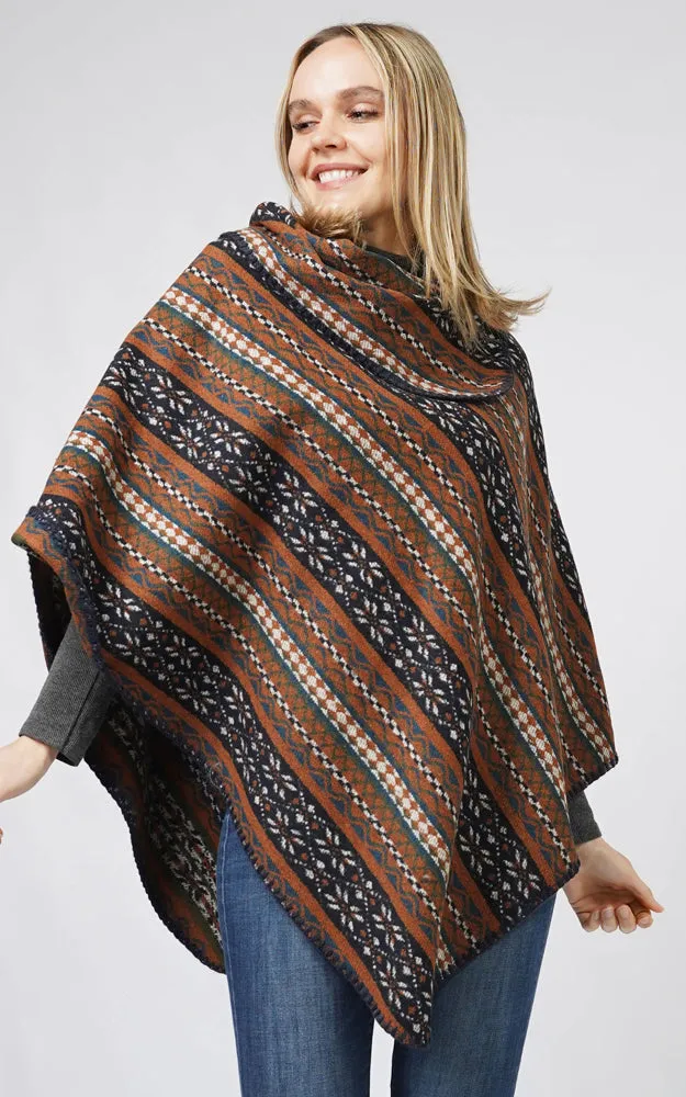 EPC10801 ETHNIC PATTERN PONCHO