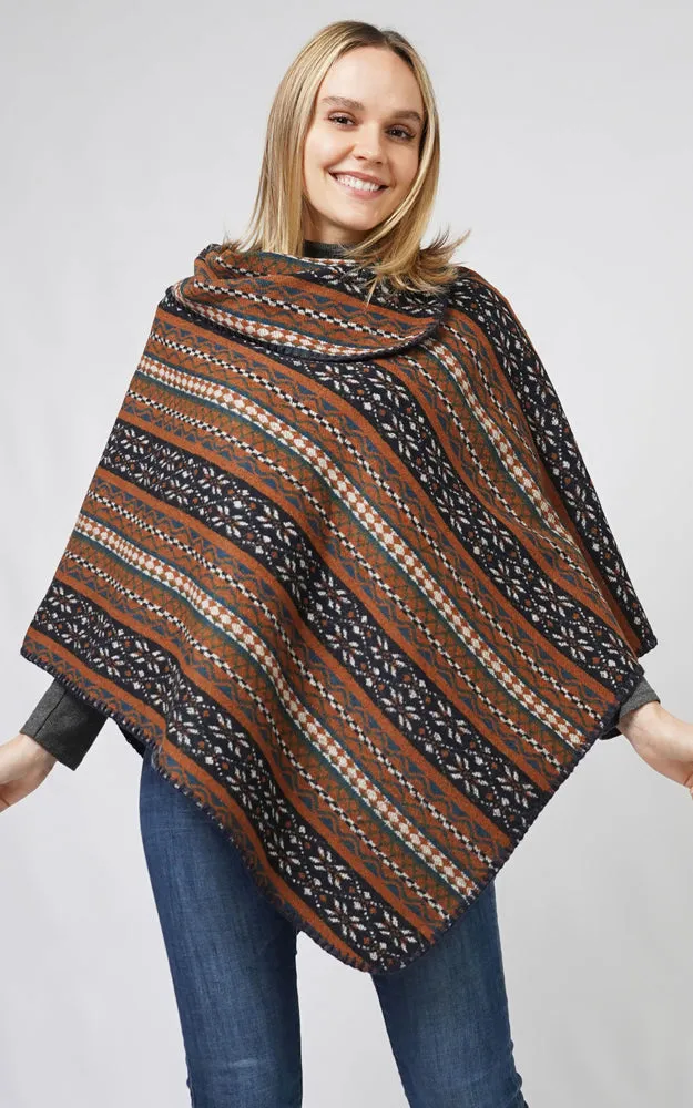 EPC10801 ETHNIC PATTERN PONCHO