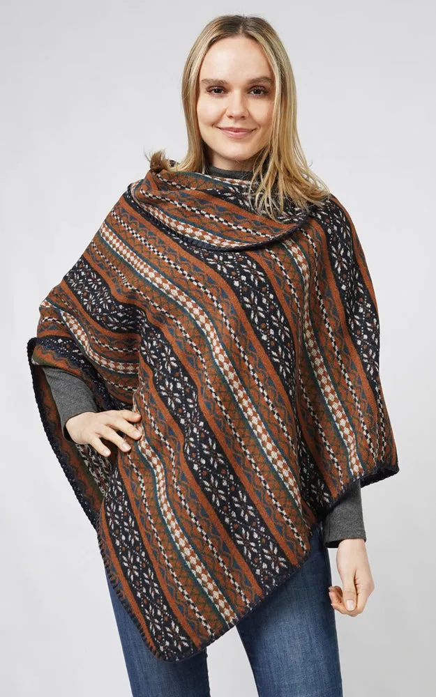 EPC10801 ETHNIC PATTERN PONCHO