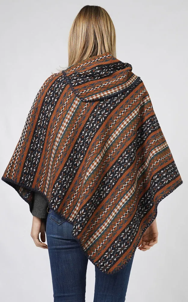 EPC10801 ETHNIC PATTERN PONCHO