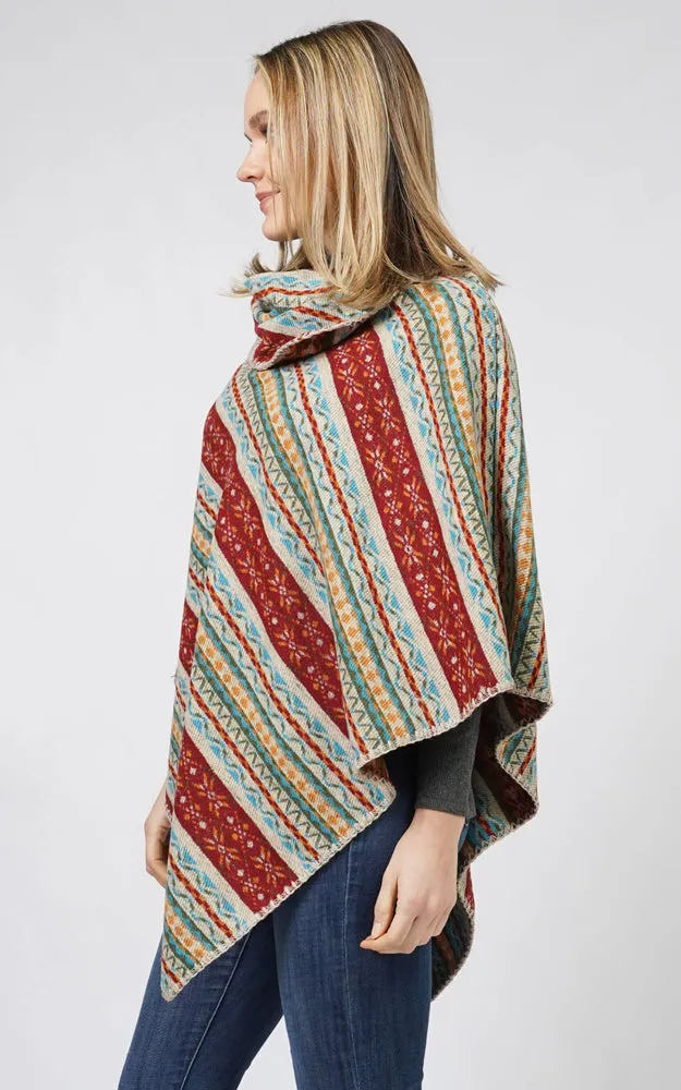 EPC10801 ETHNIC PATTERN PONCHO