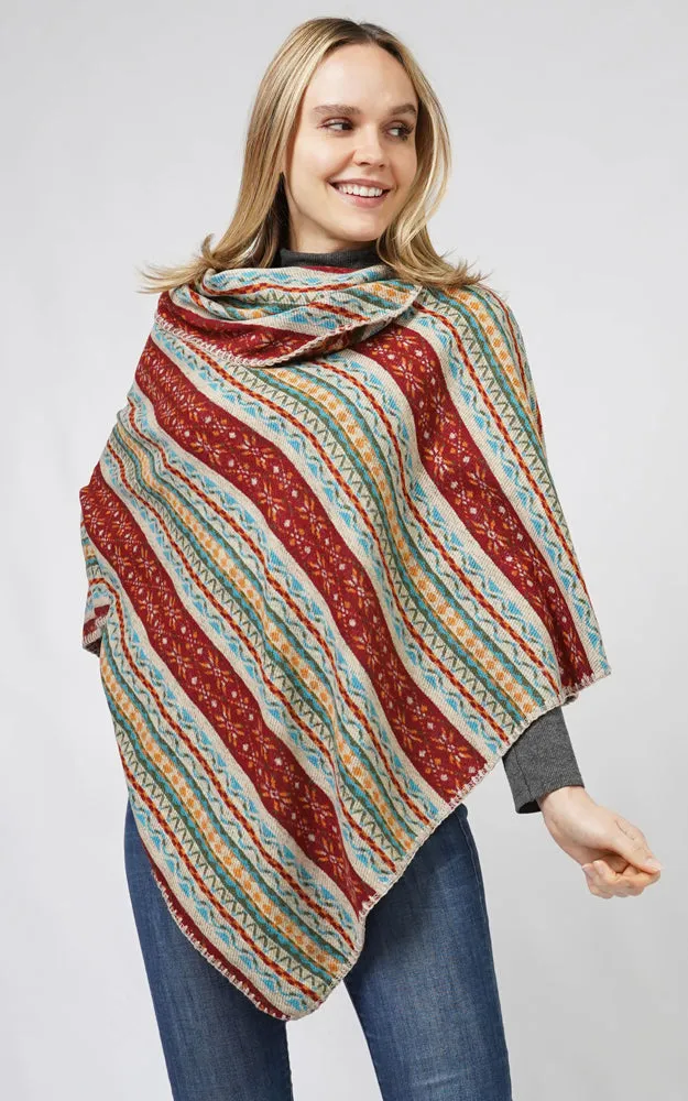 EPC10801 ETHNIC PATTERN PONCHO