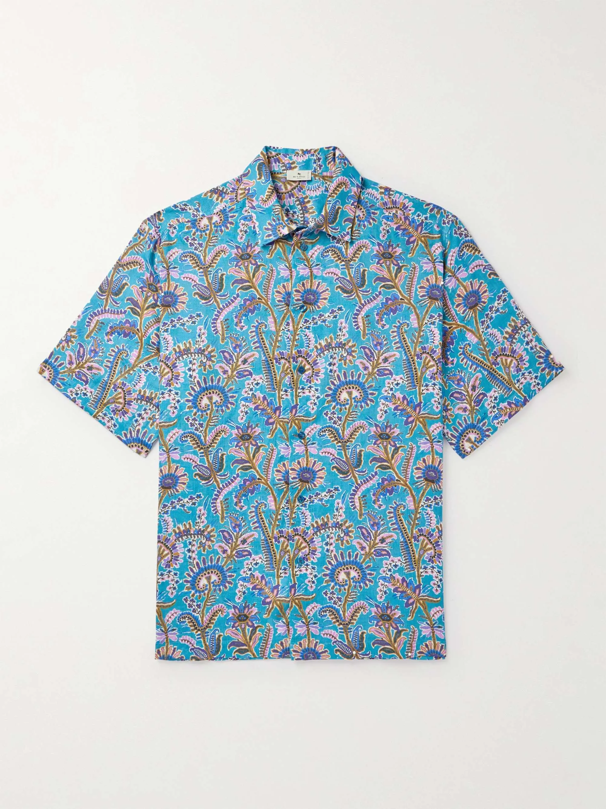 ETRO  |Button-down Paisley Unisex Cotton Short Sleeves Luxury