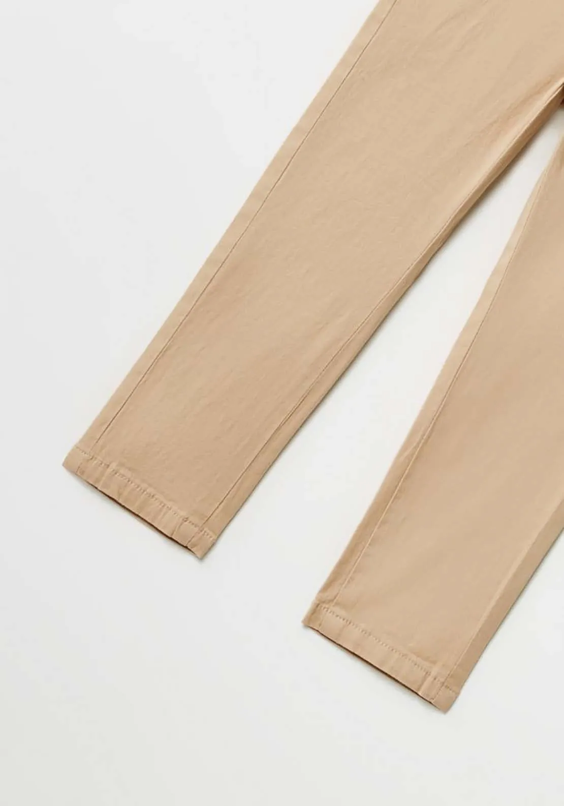 Formal Plain Trousers - Beige / Camel