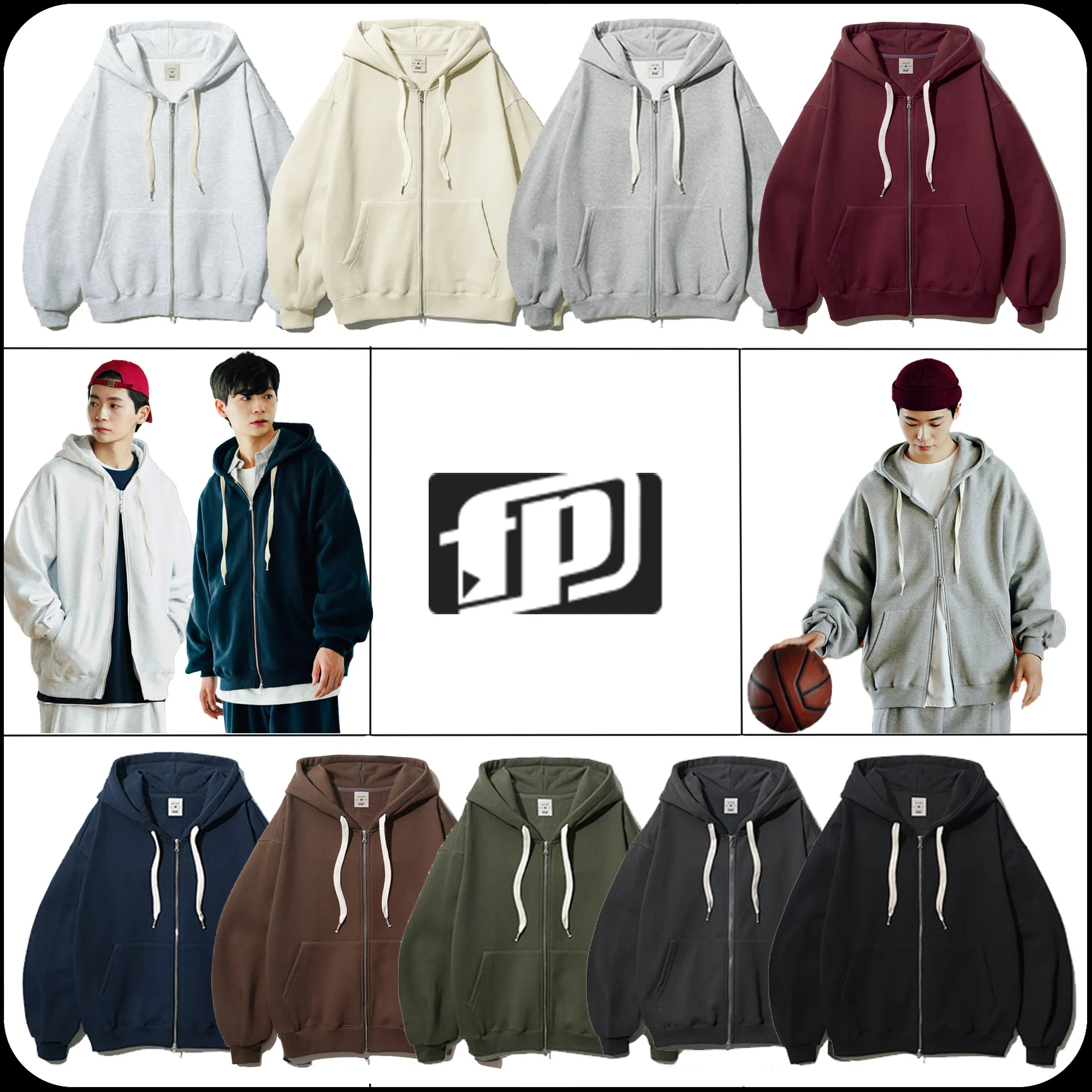 FP142  |【FEPL】★YOUTHFUL BALLOON HOOD ZIP-UP