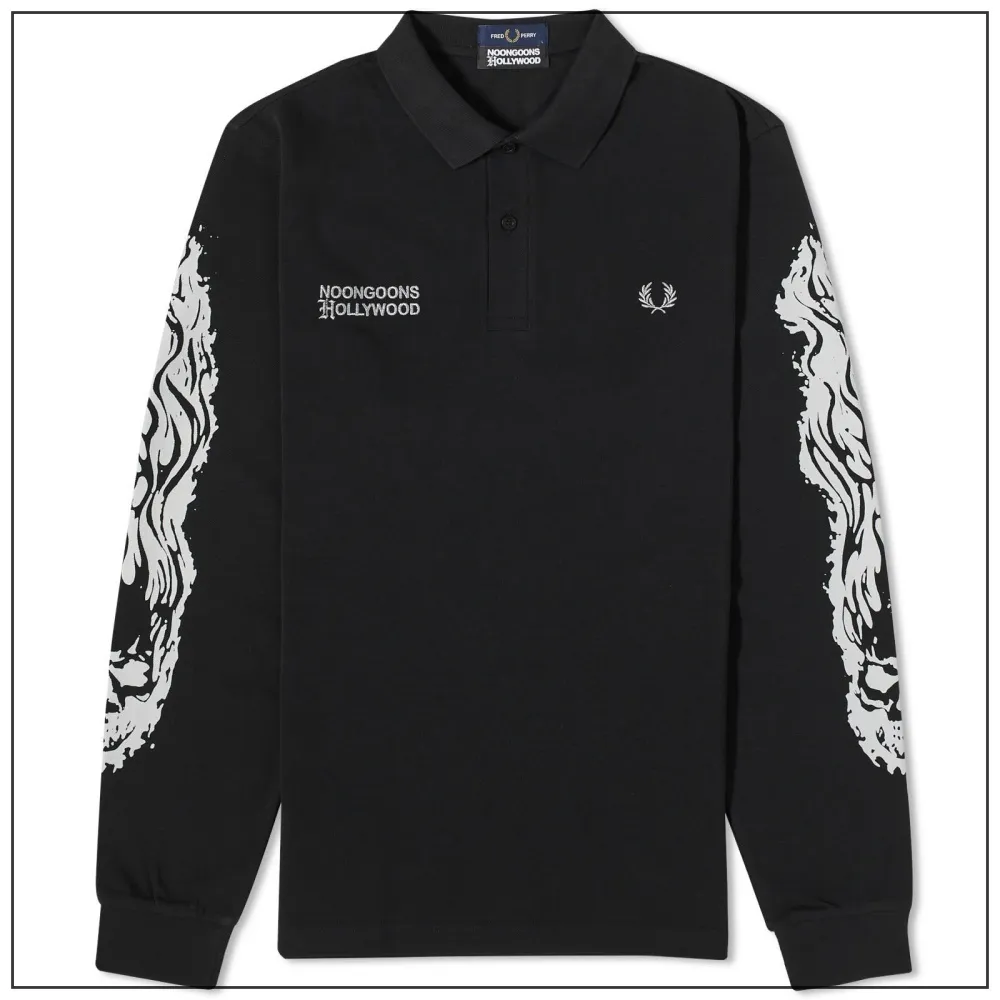 FRED PERRY  |Button-down Collaboration Long Sleeves Cotton Logo Polos