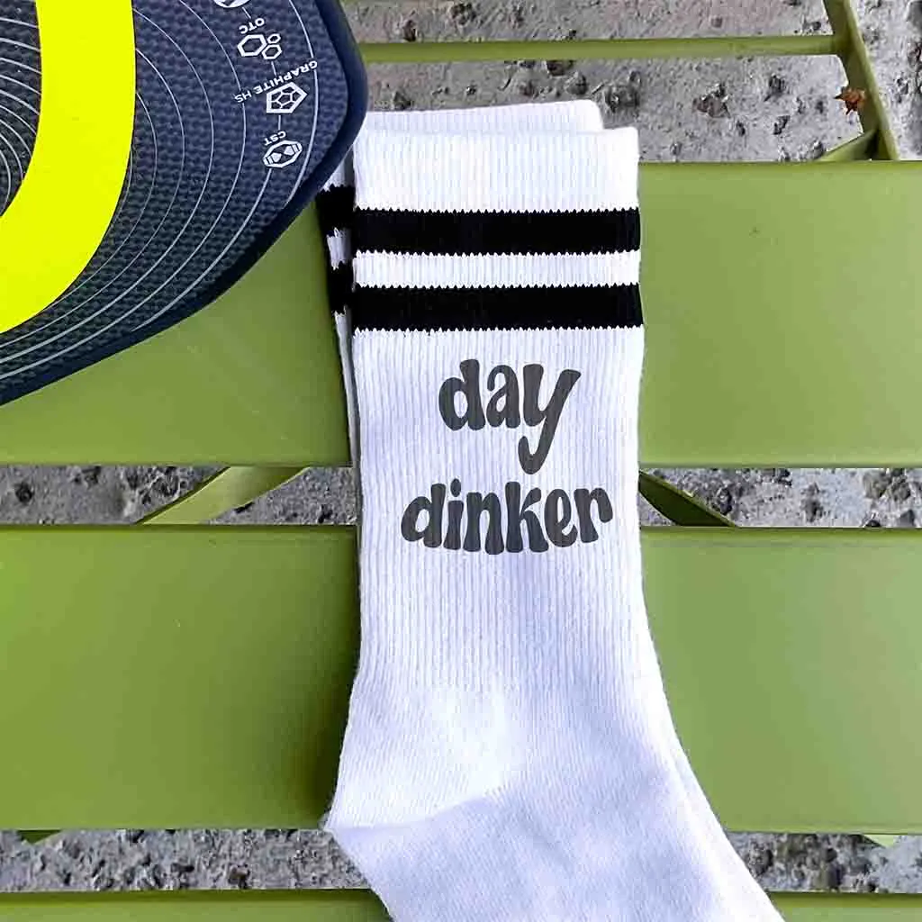 Funny Pickleball Crew Socks for the Day Dinker