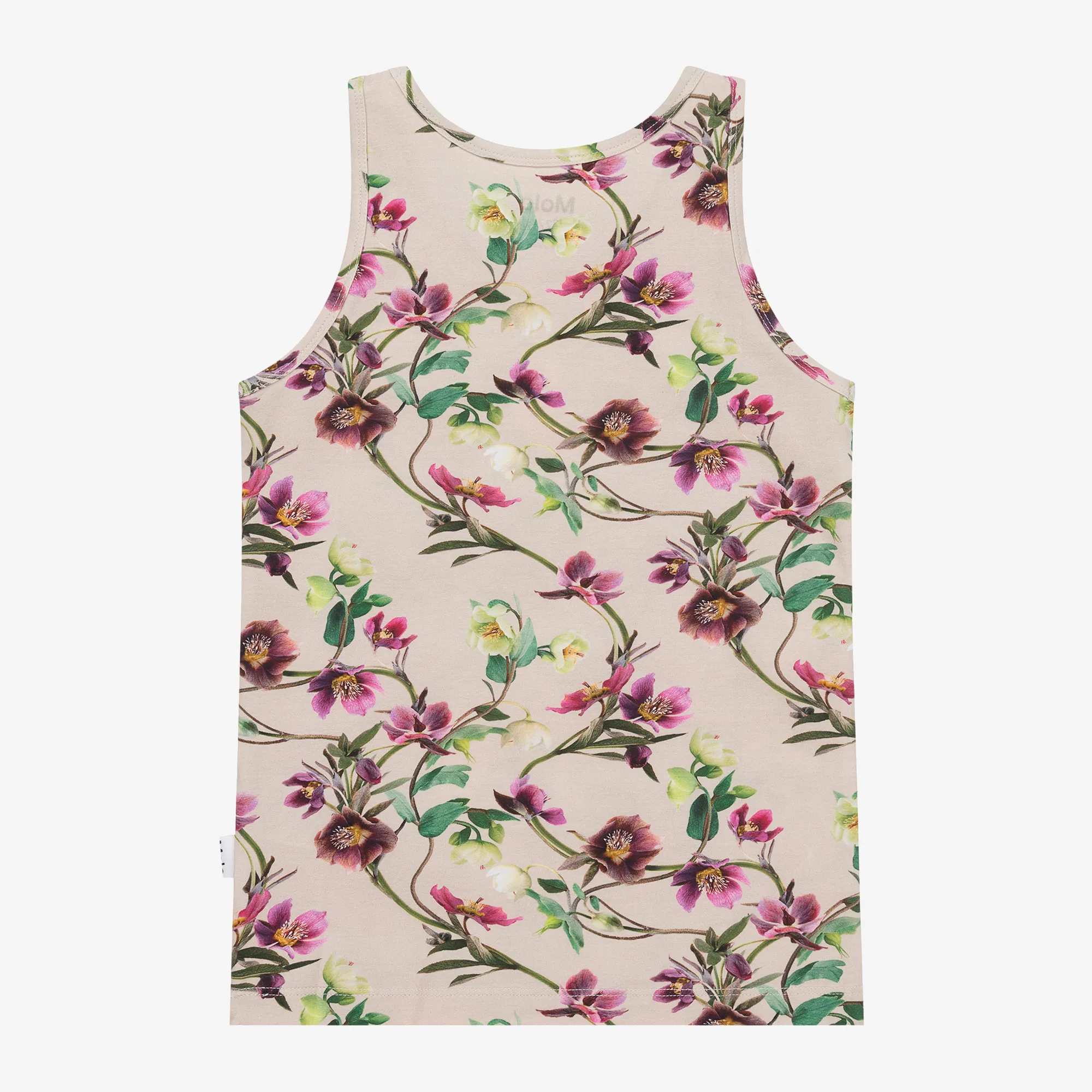 Girls Pink Cotton Floral Vests (2 Pack)