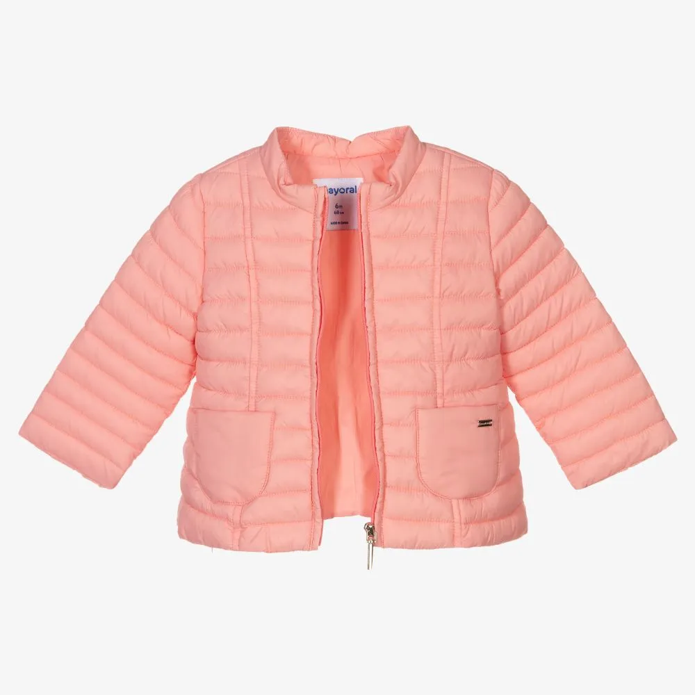 Girls Pink Puffer Jacket