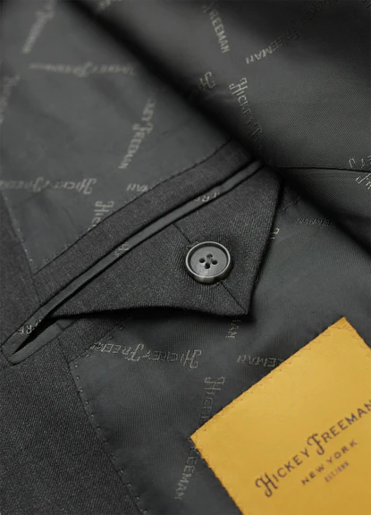 HICKEY FREEMAN Charcoal Suit: B Fit