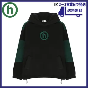 HIDDEN  |Unisex Street Style Plain Cotton Oversized Logo Hoodies