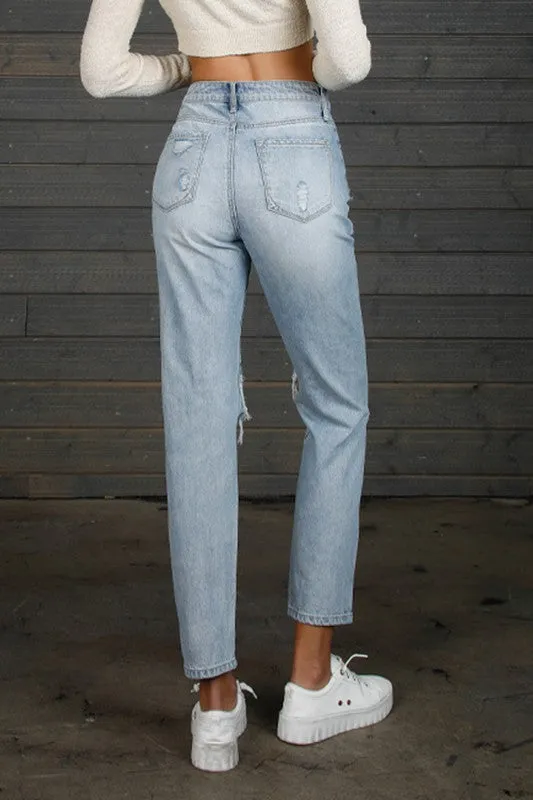 High Rise Girlfriend Jeans