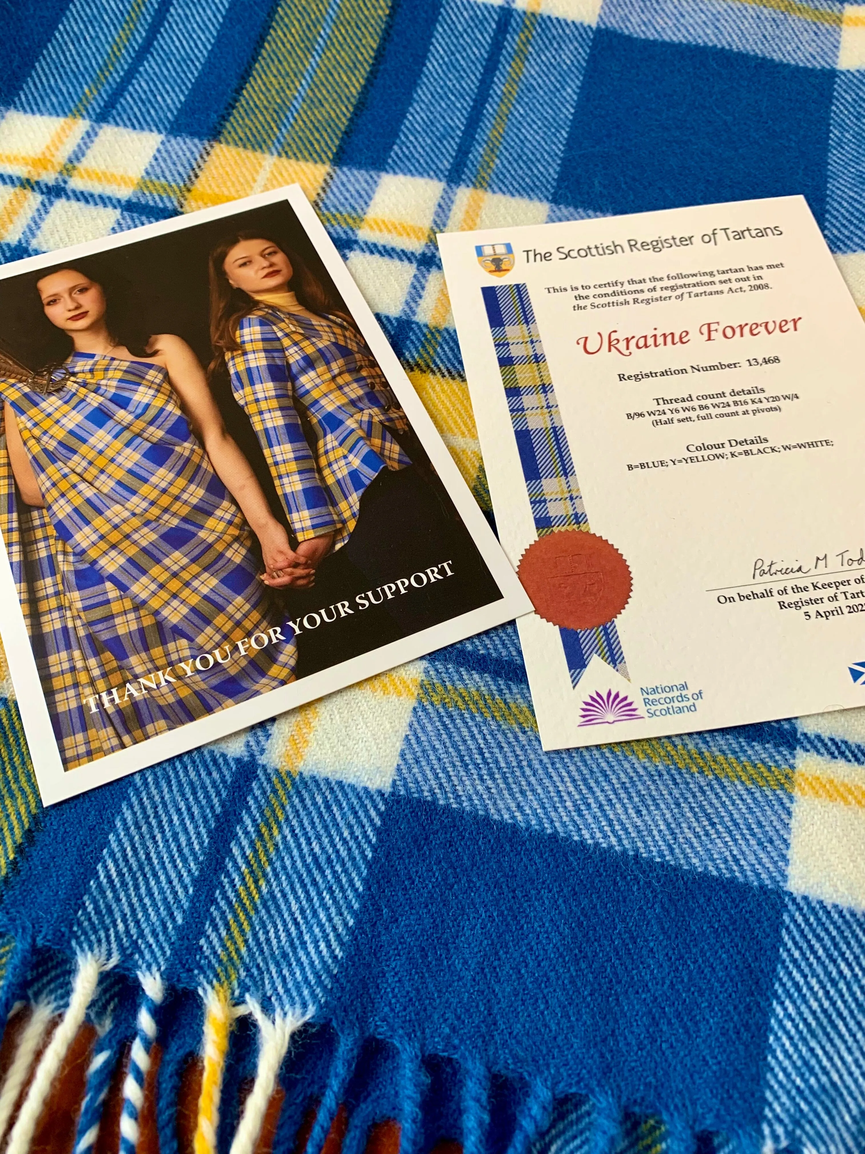 Highlander Ruana (Ukraine Forever Tartan)