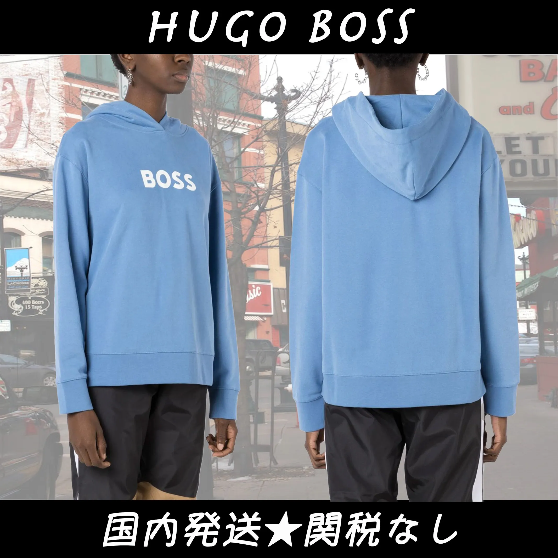 Hugo Boss  |Unisex Street Style Long Sleeves Plain Cotton Logo