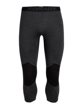 Icebreaker Men's BodyfitZone Merino 260 Zone 3/4 Thermal Leggings - 2020 - Jet Heather Black