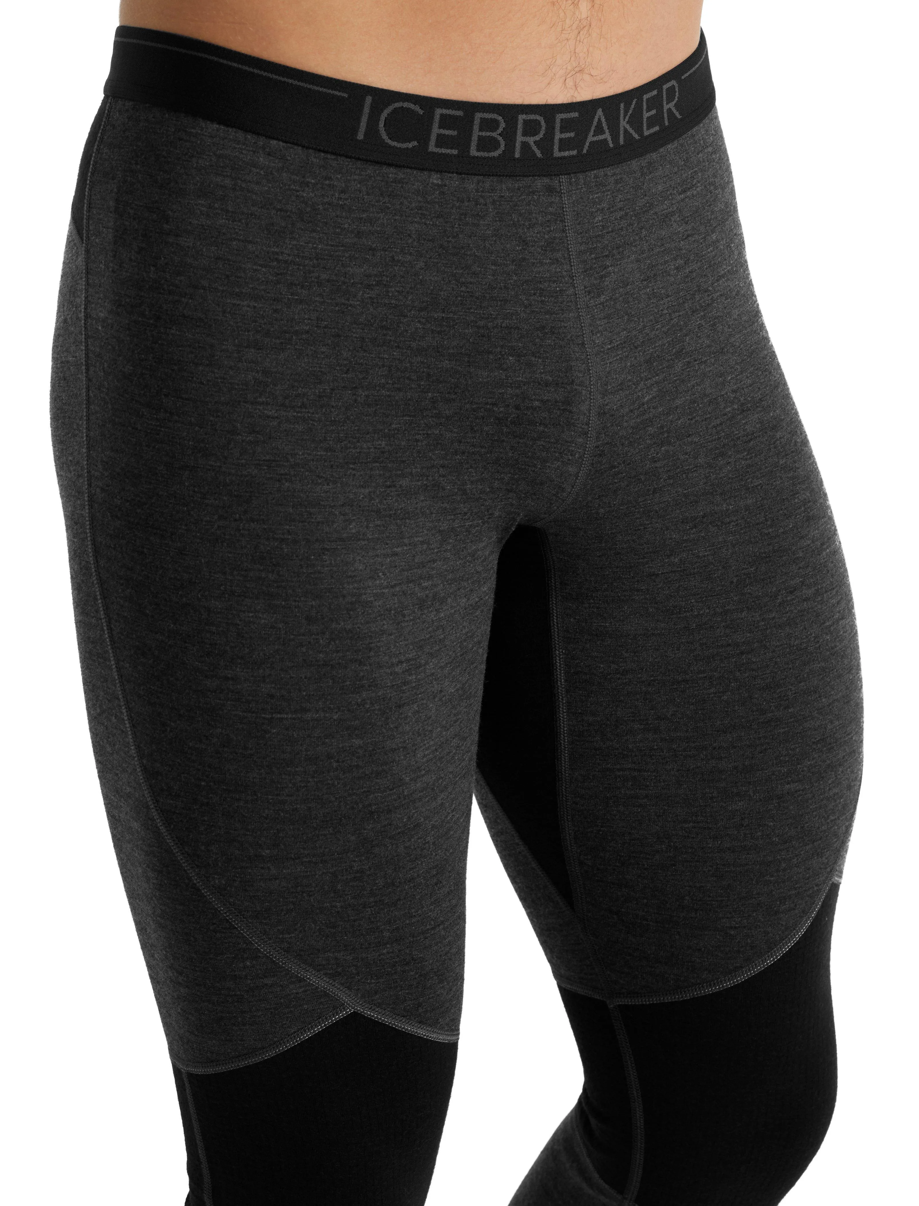 Icebreaker Men's BodyfitZone Merino 260 Zone 3/4 Thermal Leggings - 2020 - Jet Heather Black