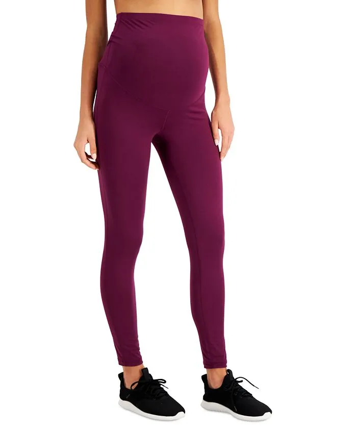 ID Ideology Women's Maternity Leggings Purple Size Medium