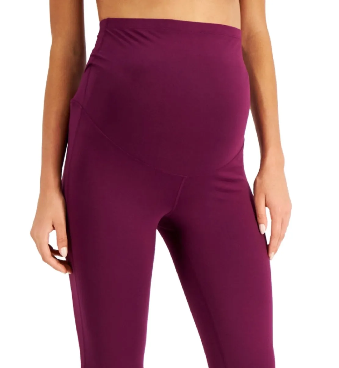 ID Ideology Women's Maternity Leggings Purple Size Medium