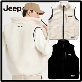 JEEP  |Unisex Street Style Logo Vests & Gillets