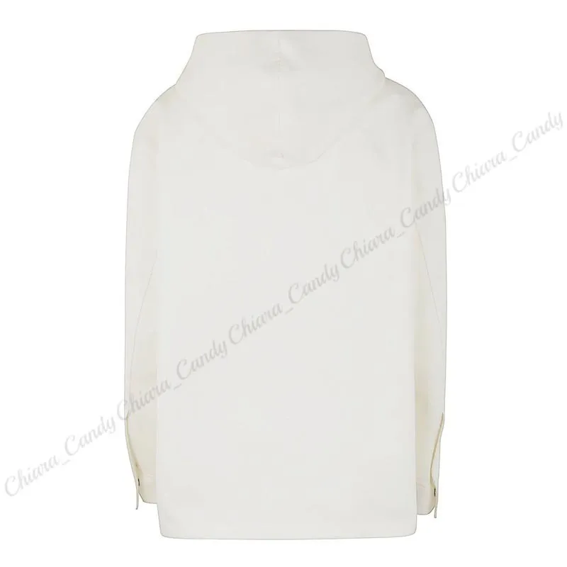 Jil Sander  |Street Style Long Sleeves Plain Cotton Designers Hoodies