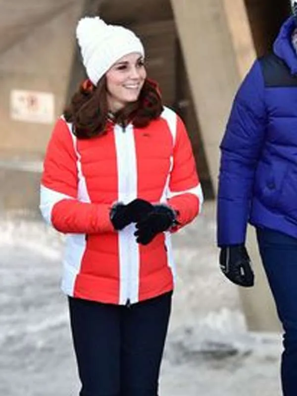 Kate Middleton Ski Puffer Jacket - New American Jackets