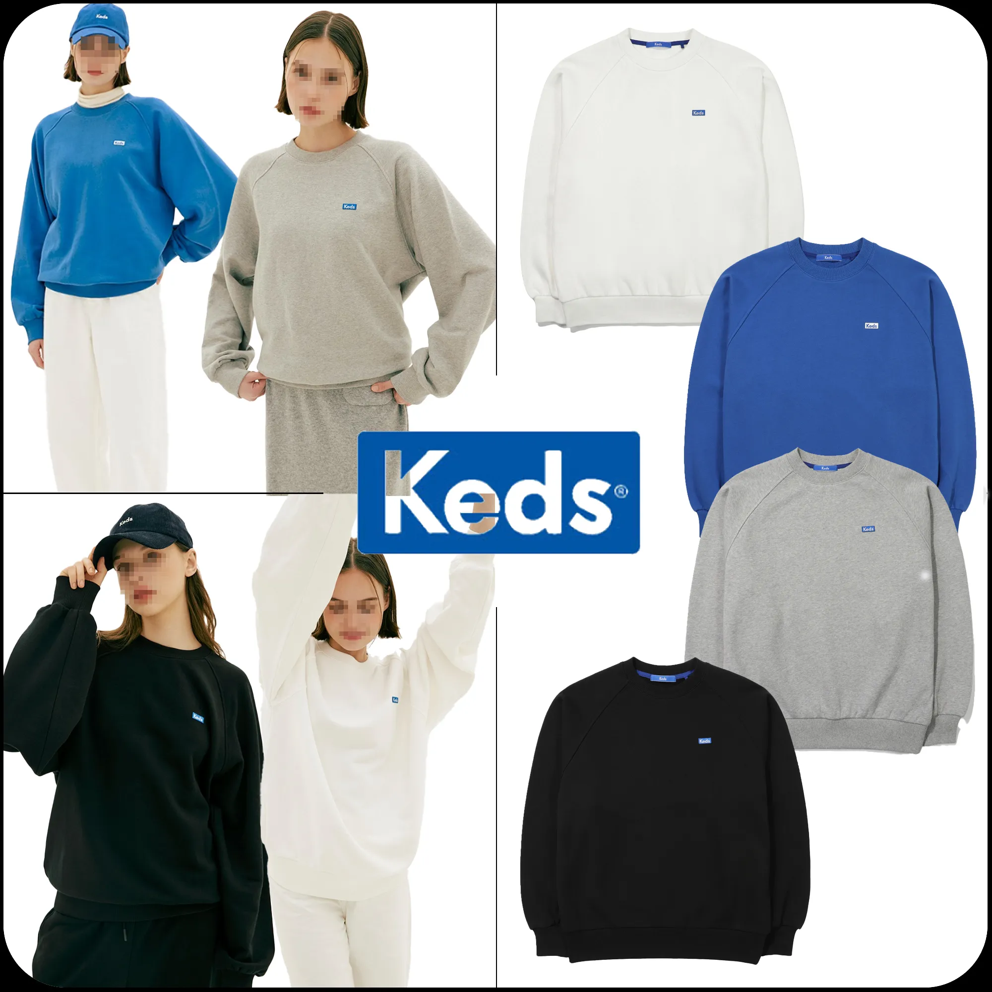 Keds  |[ KEDS ]★BLUE BOX LOGO SWEATSHIRT