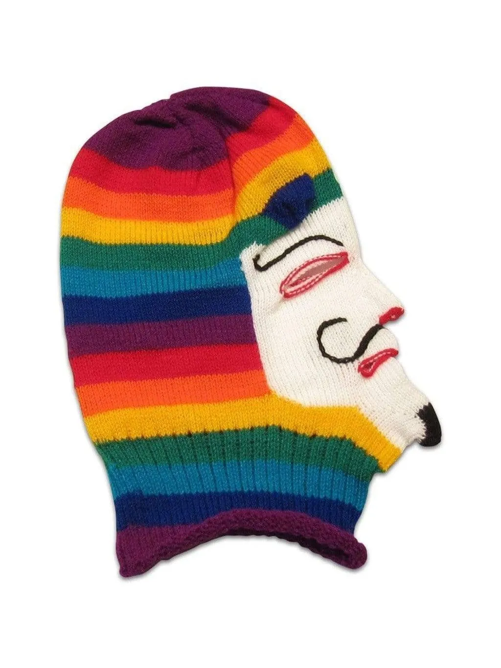 Knitted Mask - Waq'ollo - Rainbow Stripe