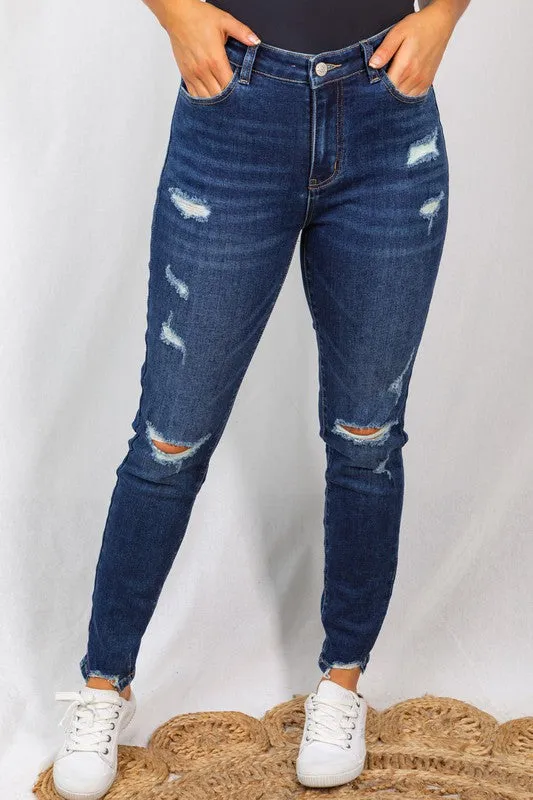 Layla Distressed Skinny Jeans