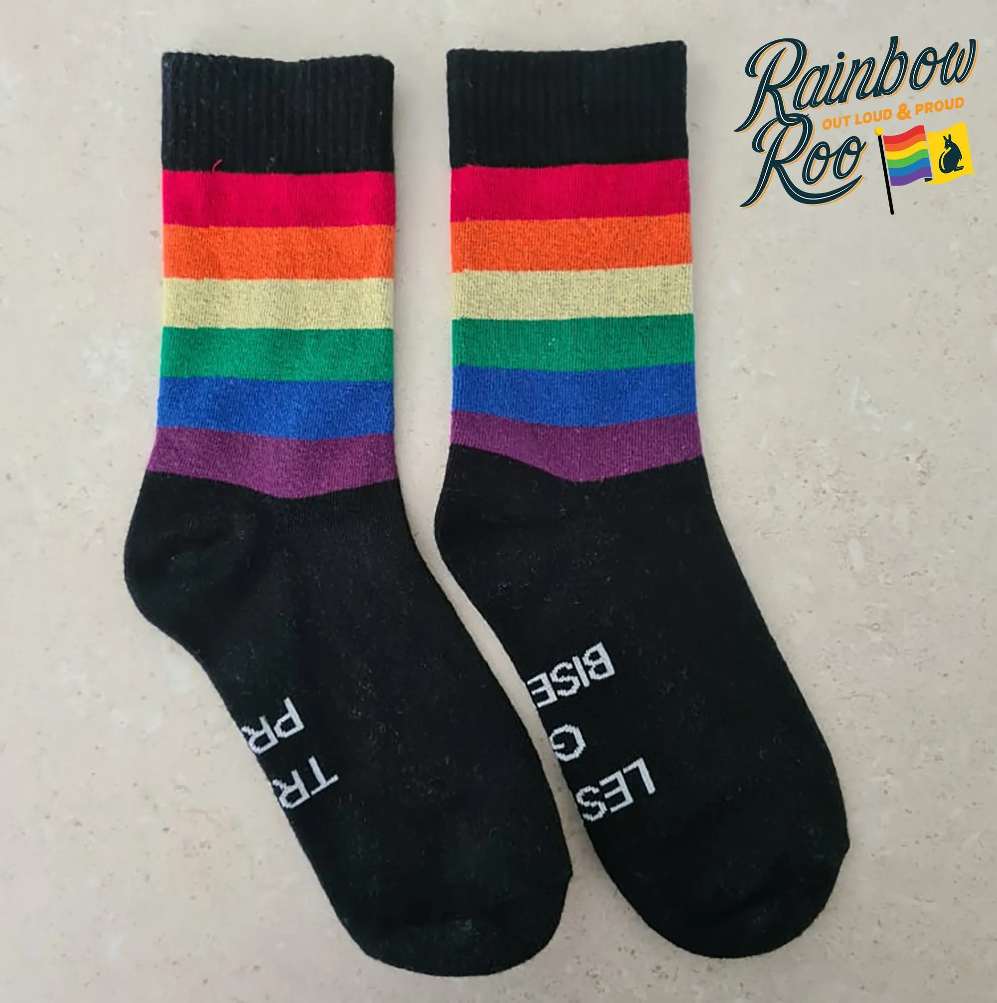 LGBT Pride Black Socks Bundle 3x Pairs Unisex (SK002)