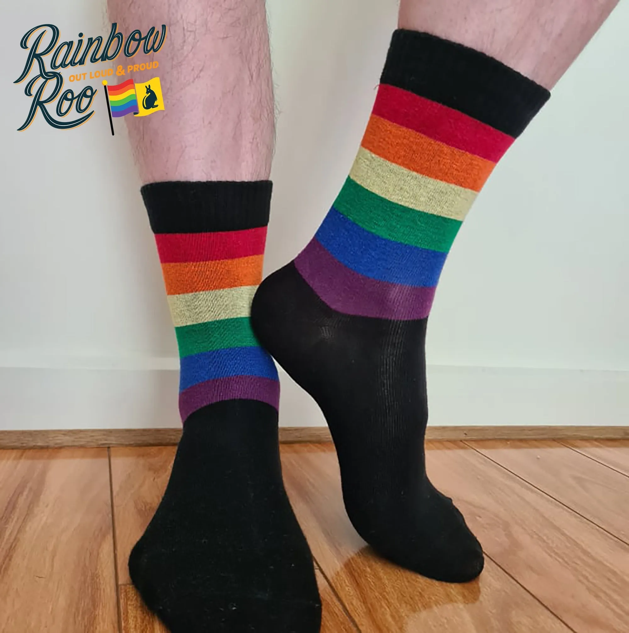 LGBT Pride Black Socks Bundle 3x Pairs Unisex (SK002)