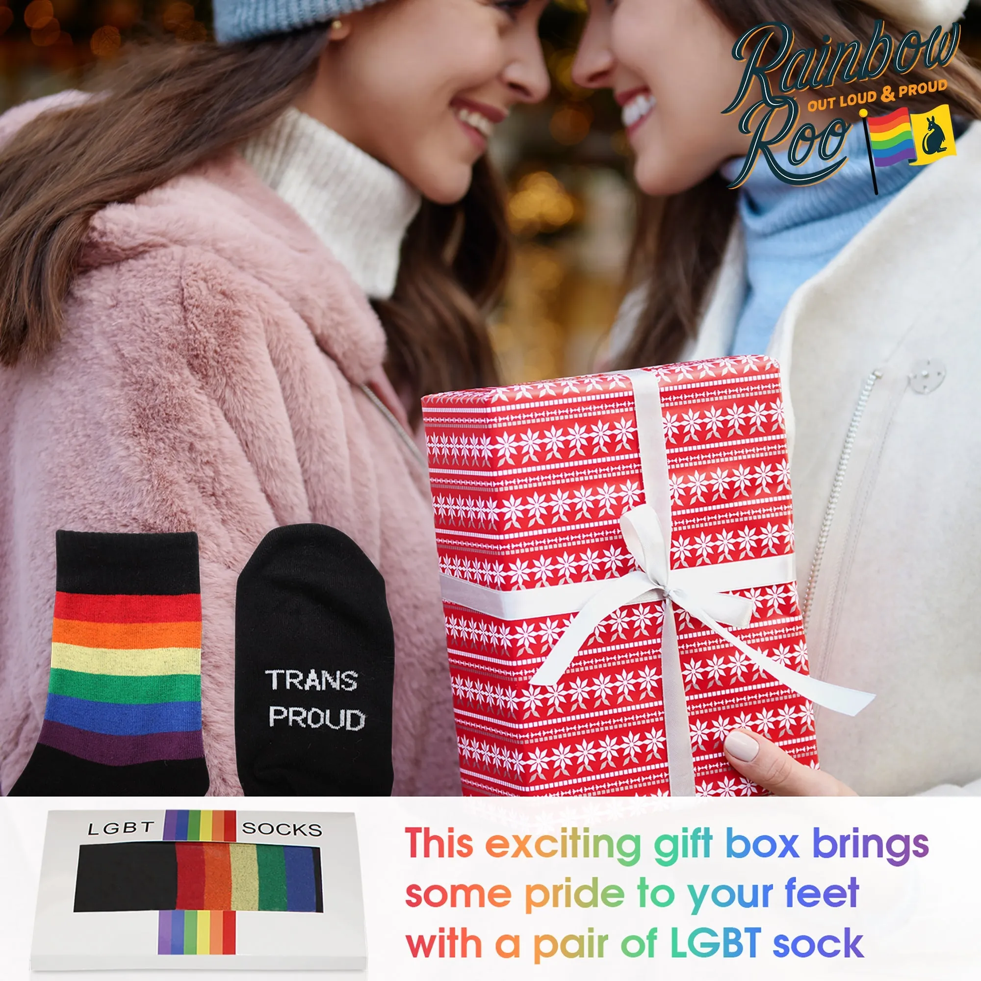 LGBT Pride Black Socks Bundle 3x Pairs Unisex (SK002)