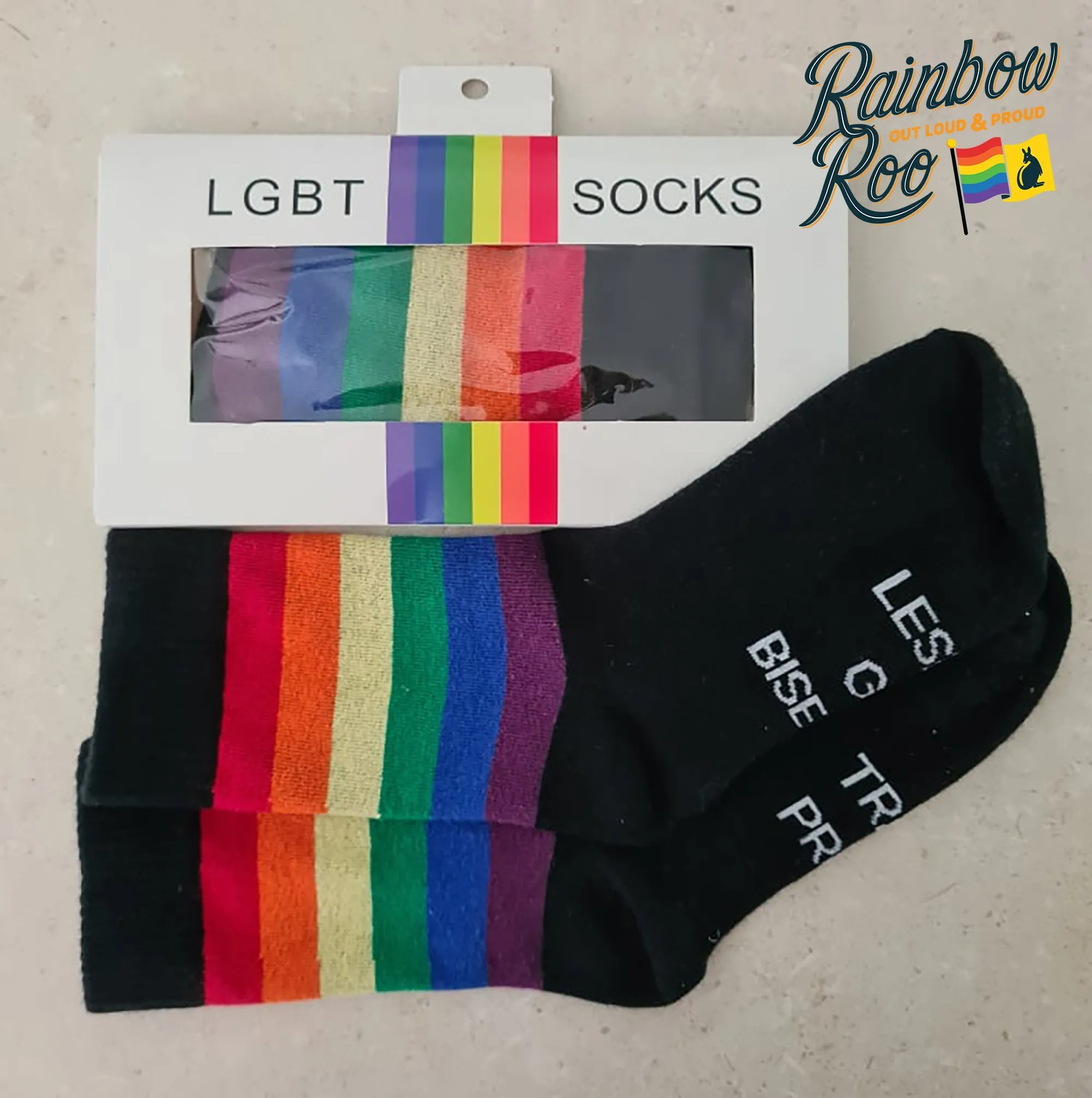 LGBT Pride Black Socks Bundle 3x Pairs Unisex (SK002)