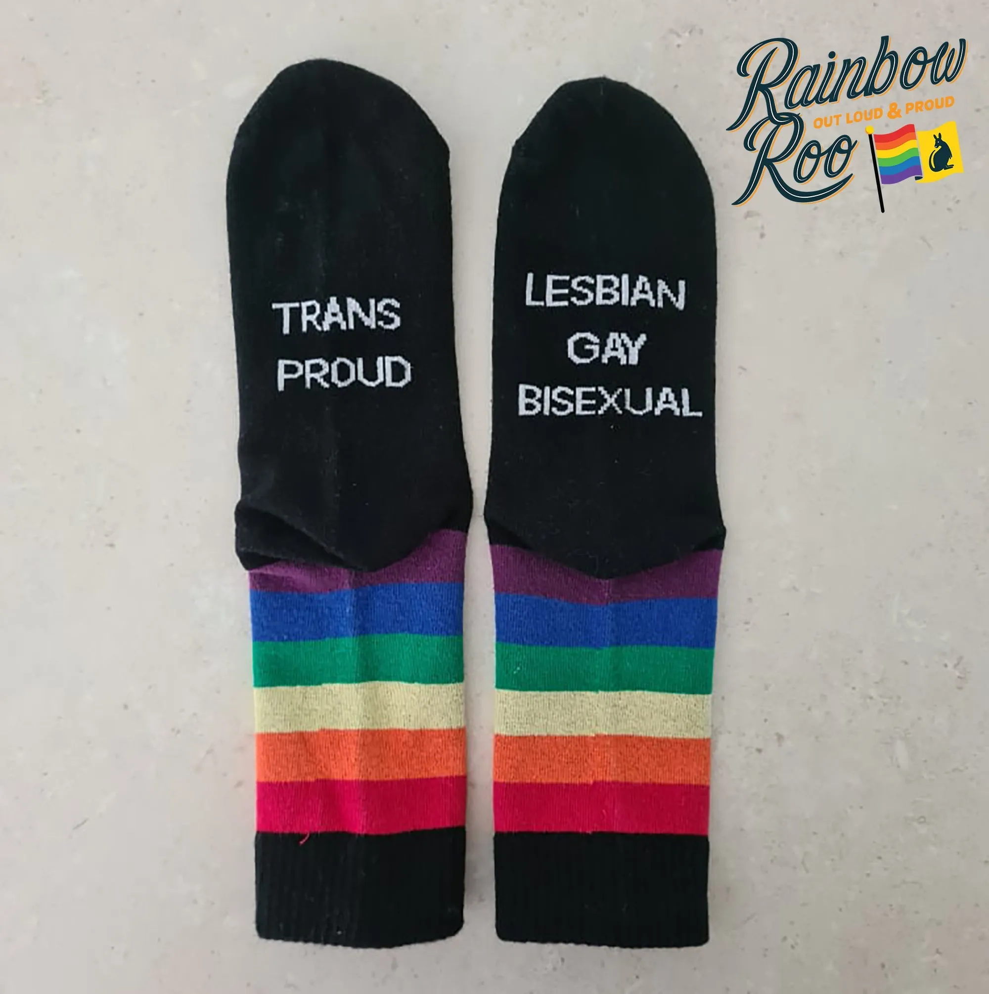 LGBT Pride Black Socks Bundle 3x Pairs Unisex (SK002)