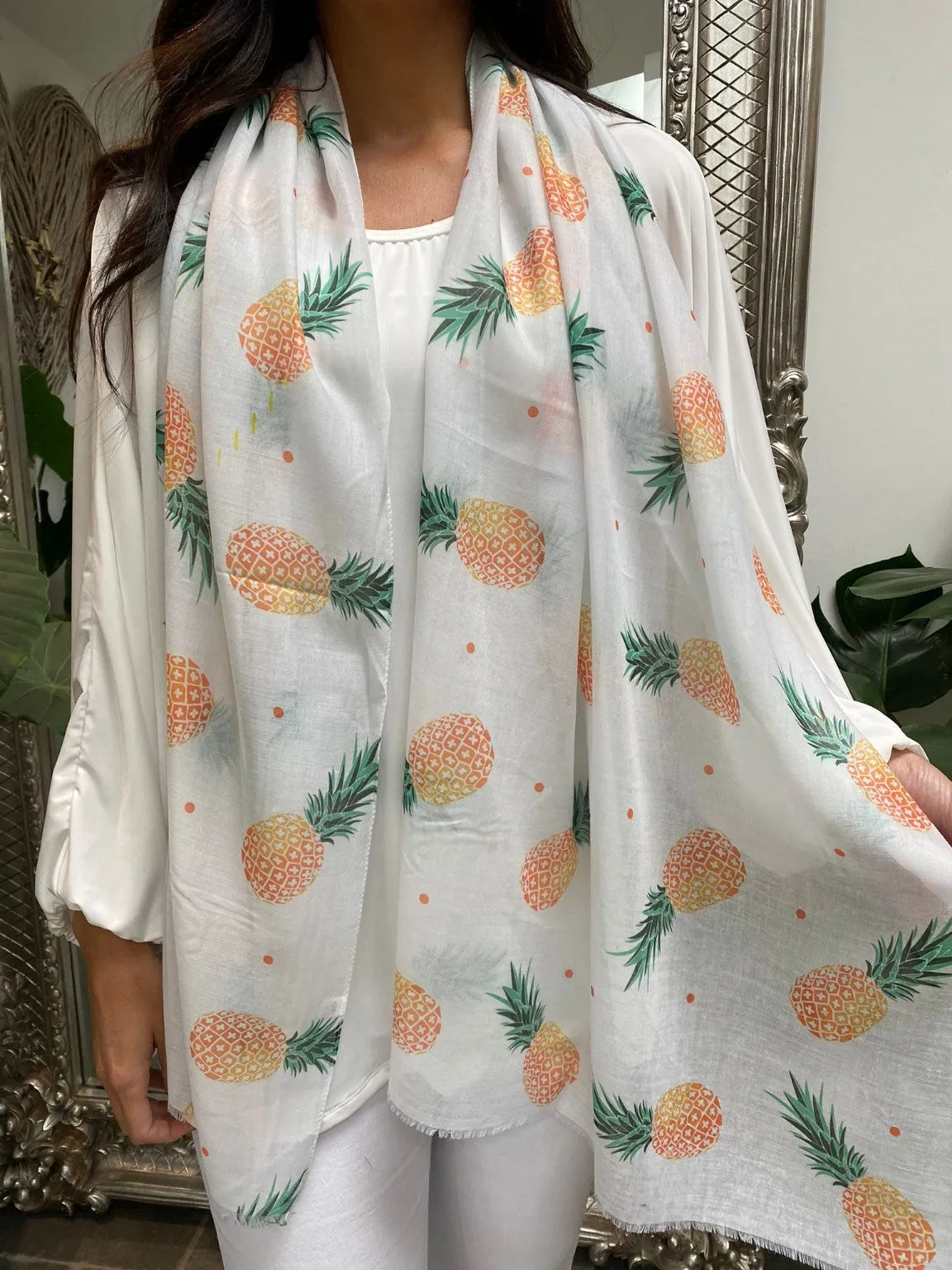 Light Weight Pineapple Print Scarf