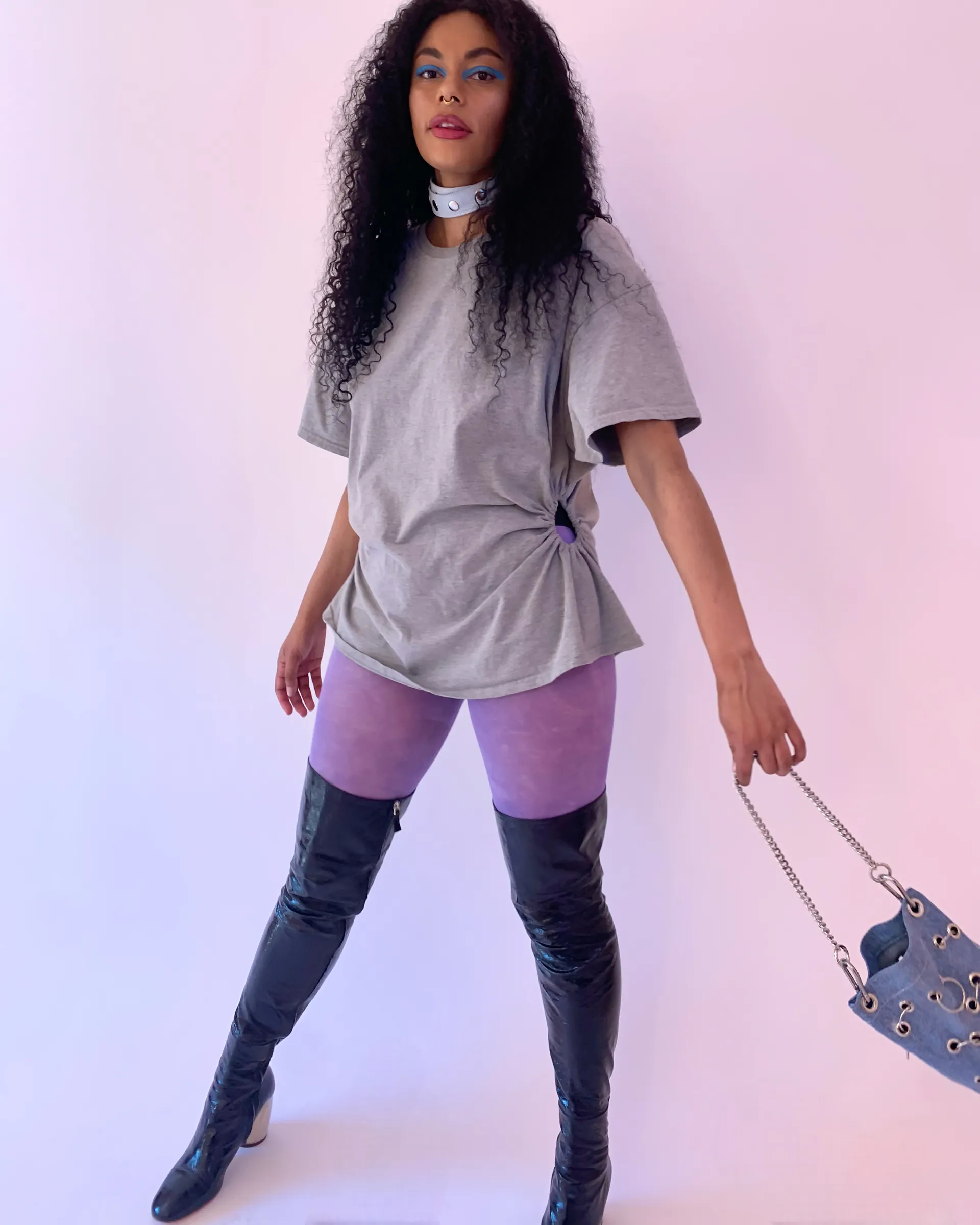 Lilac chalk tights