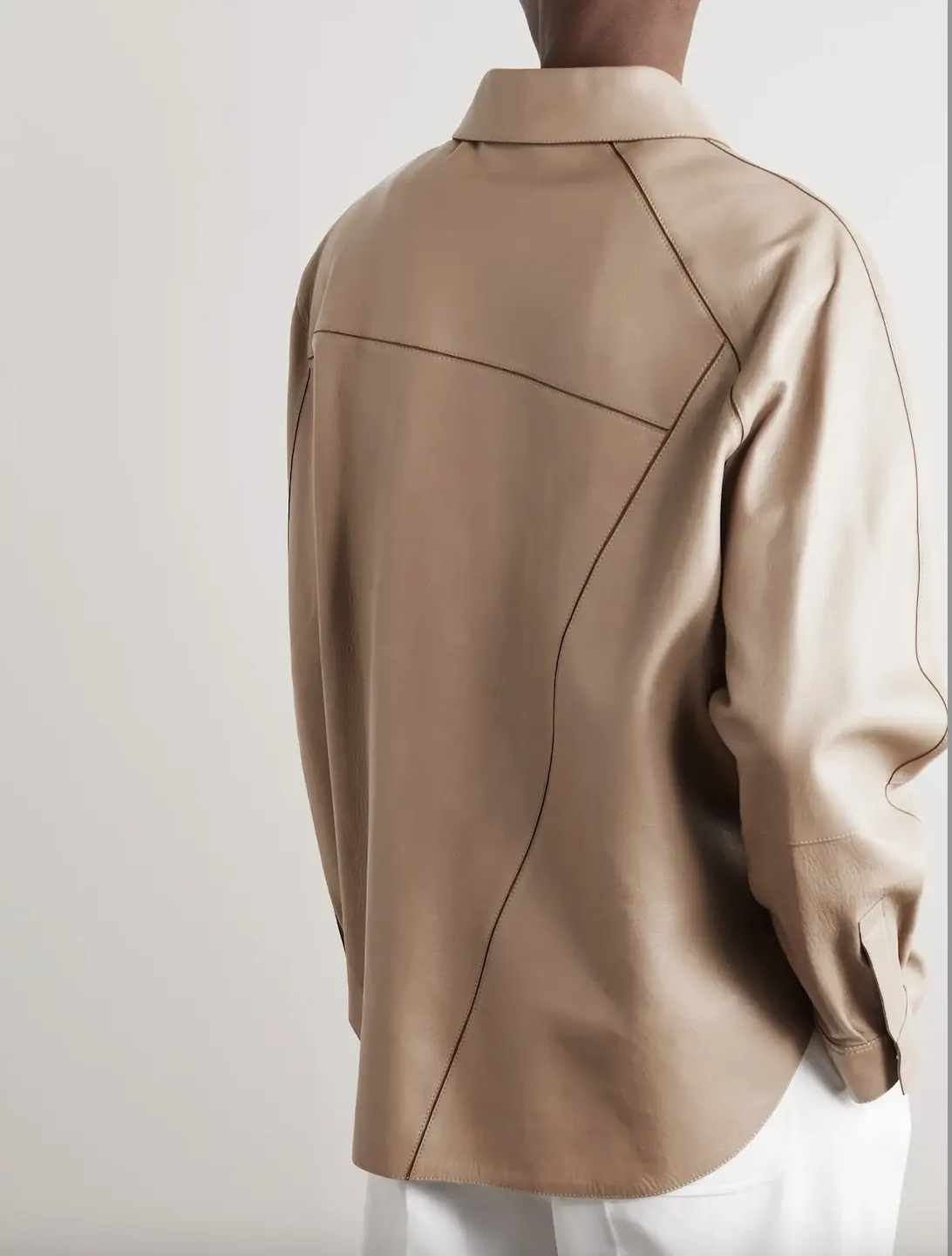 LOEWE  |Button-down Long Sleeves Plain Leather Luxury