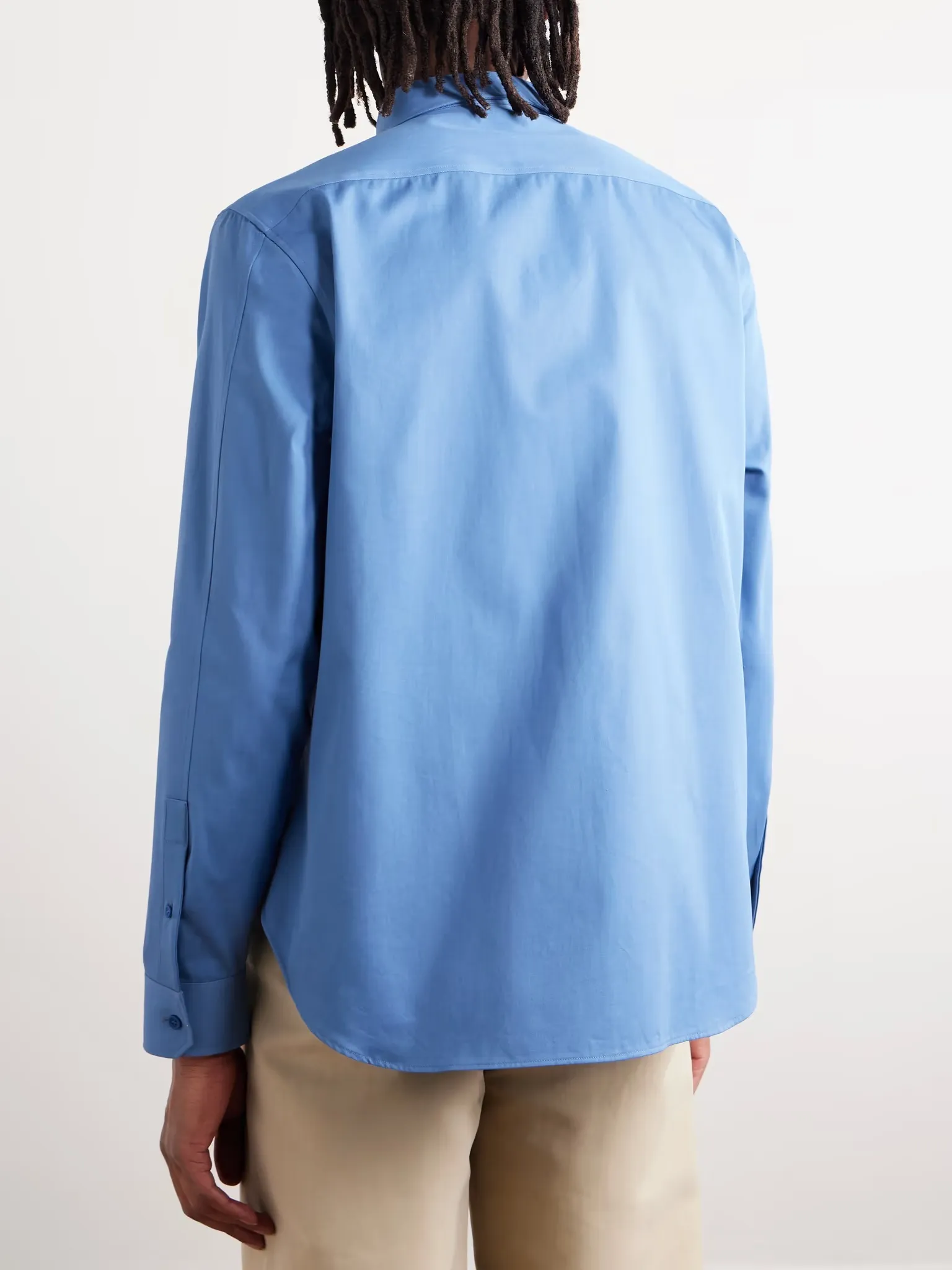 LOEWE  |Button-down Unisex Long Sleeves Plain Cotton Logo Luxury