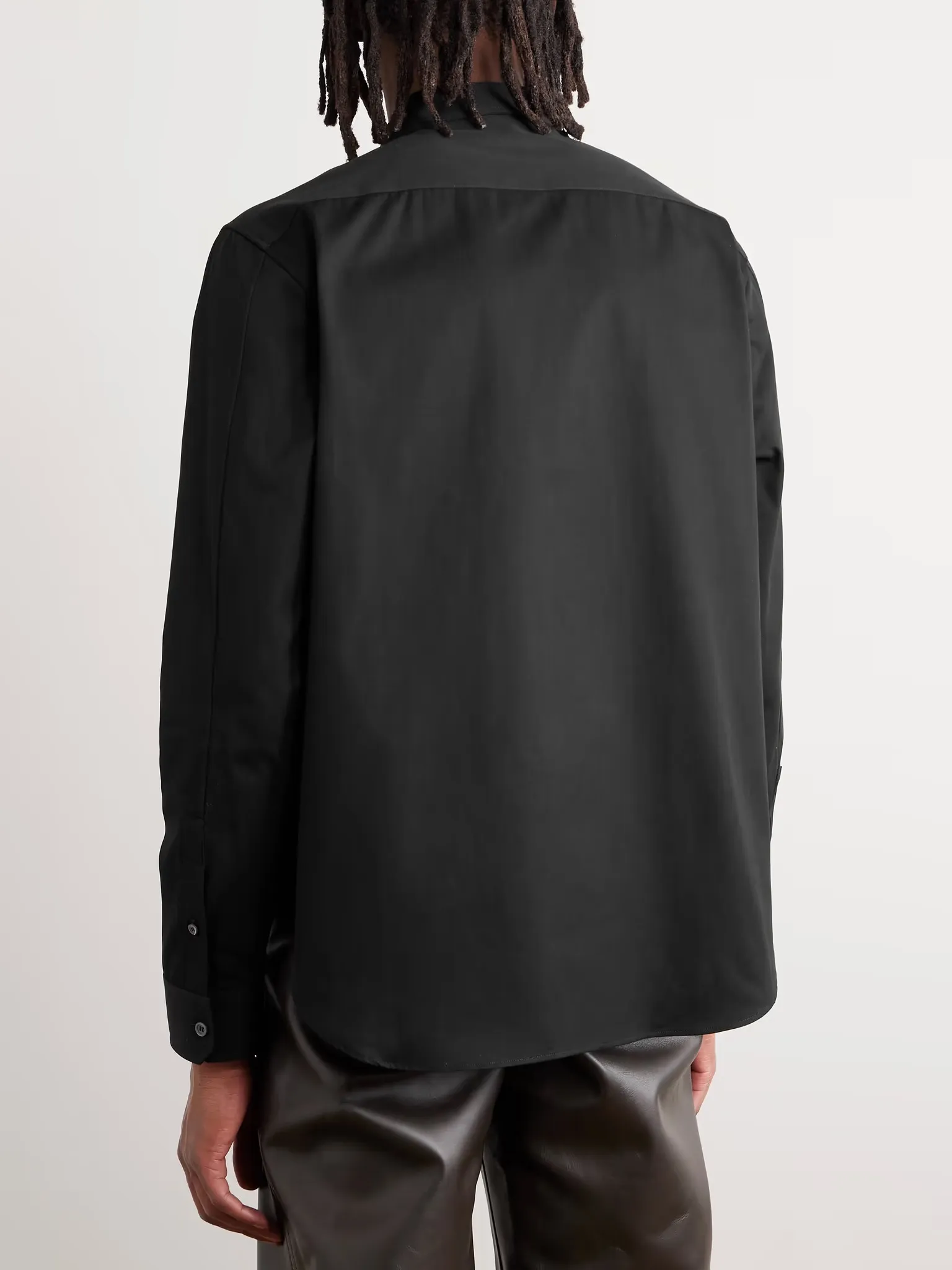 LOEWE  |Button-down Unisex Long Sleeves Plain Cotton Logo Luxury