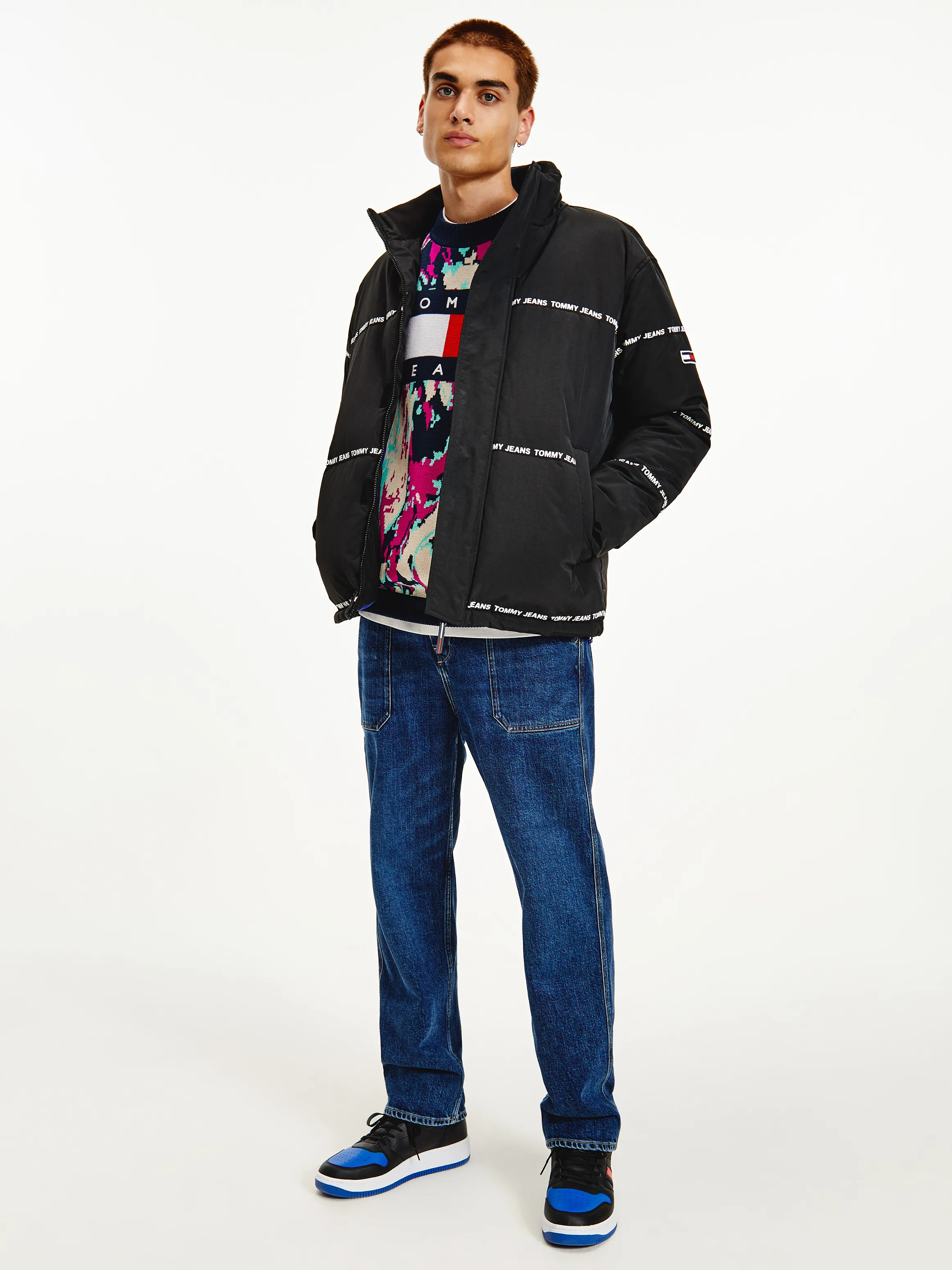 Logo Stripe Puffer Jacket | Coats & Jackets | Tommy Hilfiger