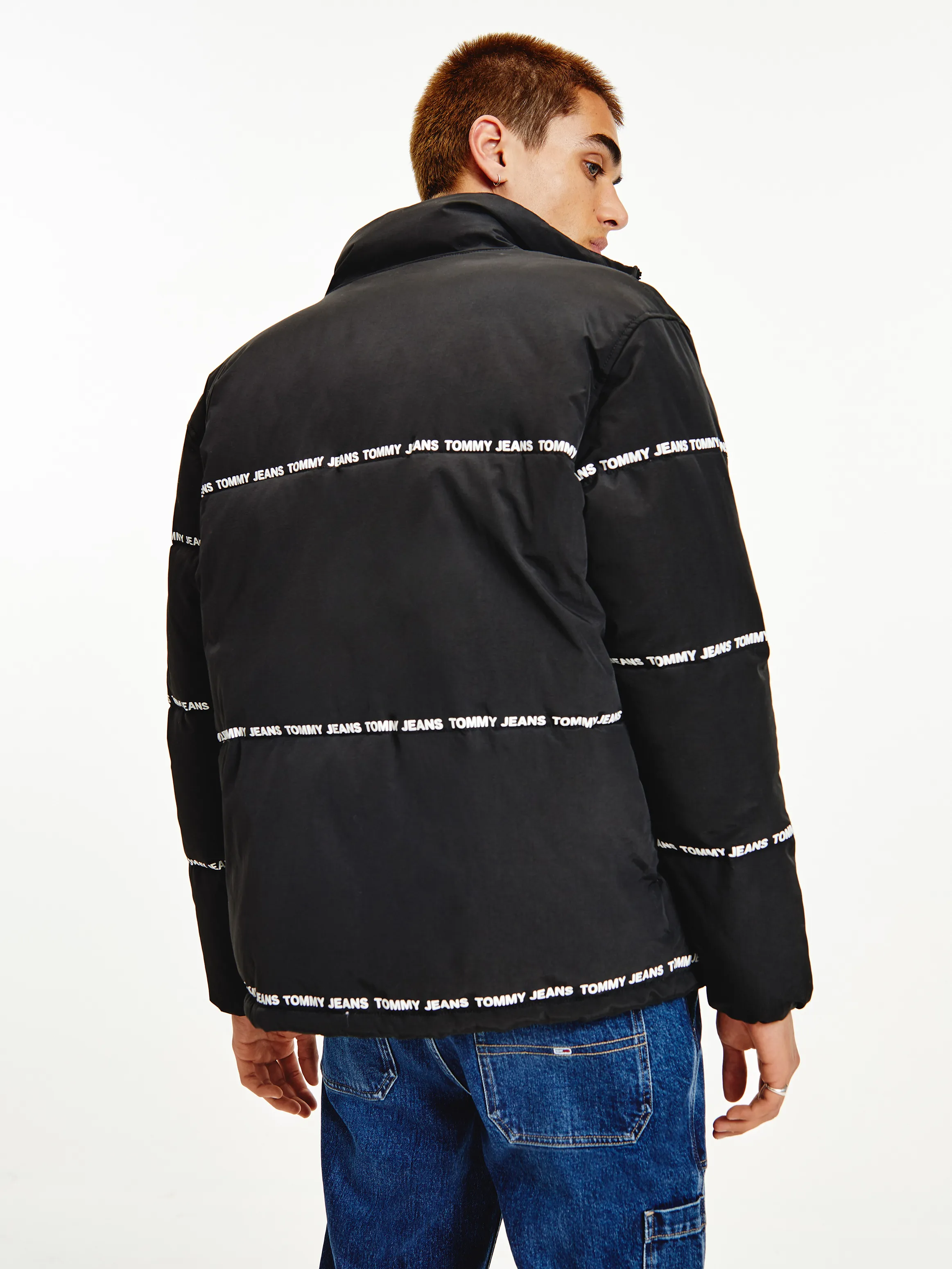 Logo Stripe Puffer Jacket | Coats & Jackets | Tommy Hilfiger