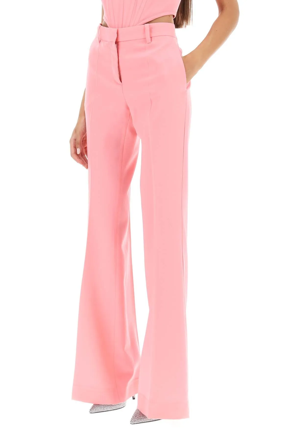 Low Waisted Flared Trousers