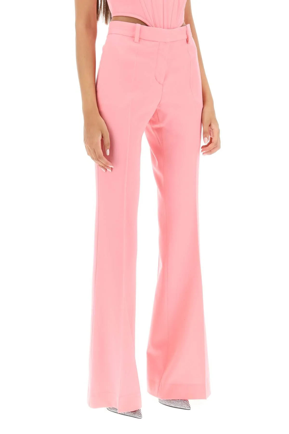 Low Waisted Flared Trousers