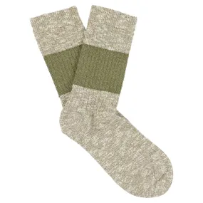 Lurex Melange Band Socks - Anis / Green