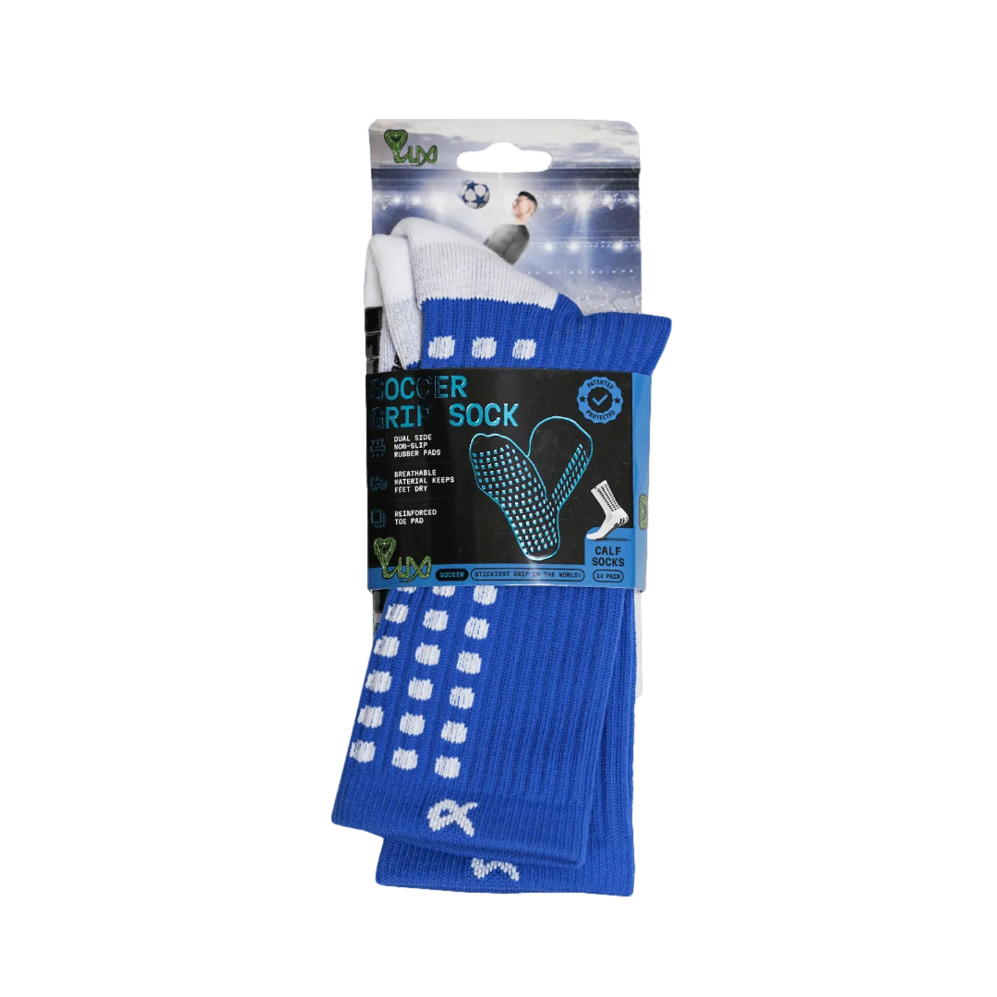 Lux Soccer Grip Calf Socks