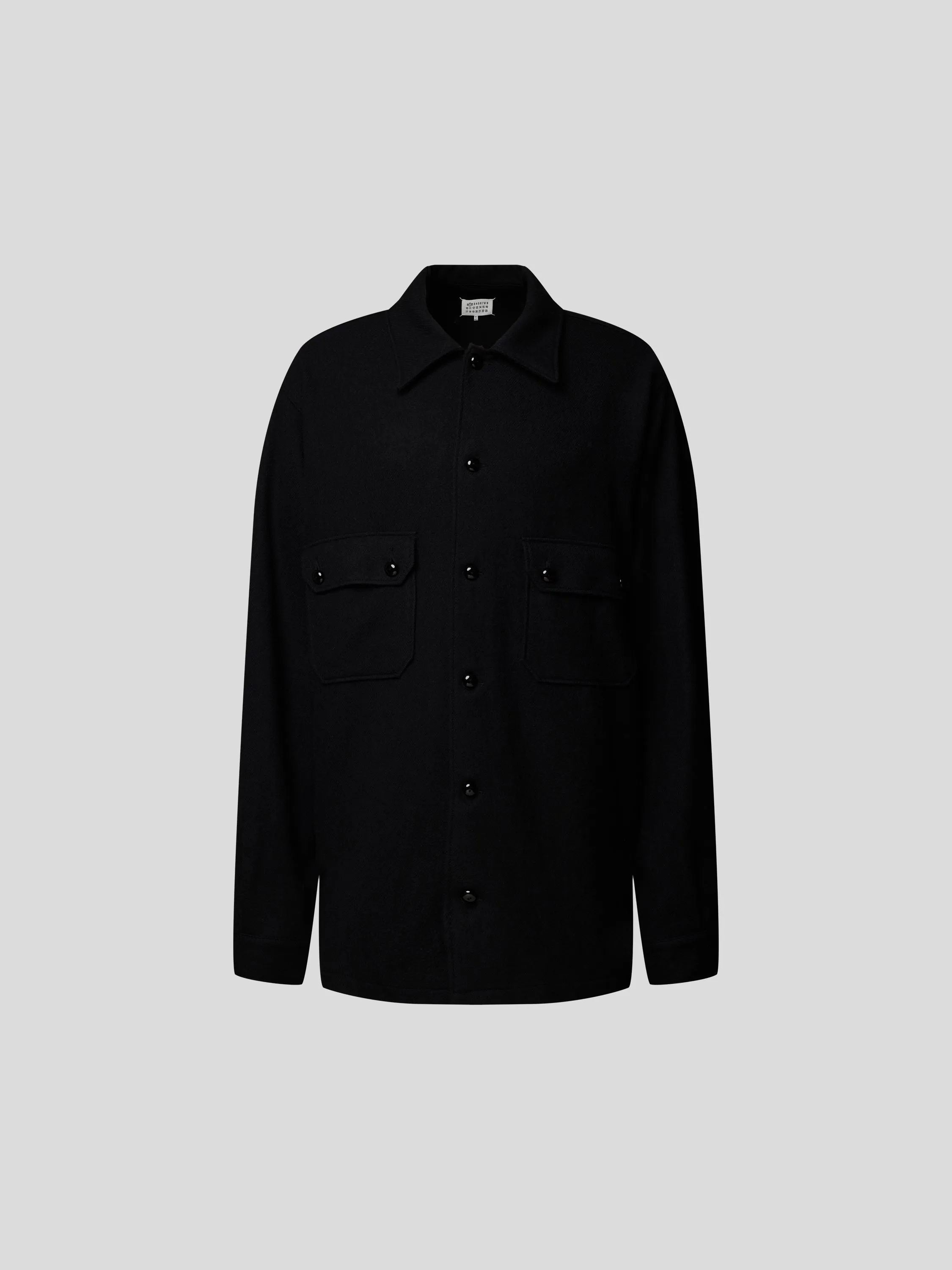 Maison Margiela  |Button-down Wool Long Sleeves Plain Designers Shirts